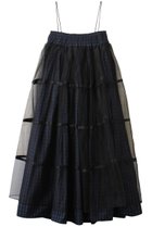 【メゾンスペシャル/MAISON SPECIAL】の2way Tulle Layered Plaid Pattern Volume Silhouette Skirt/2WAYチュールレイヤードチェックボリュームスカート NVY(ネイビー)|ID: prp329100004290107 ipo3291000000035056910