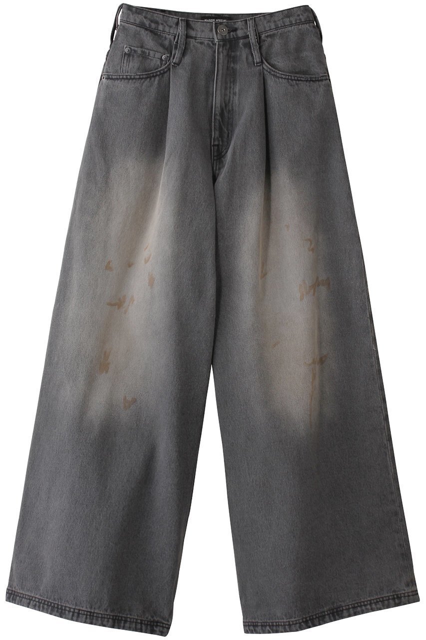 【メゾンスペシャル/MAISON SPECIAL】のWaist Tuck Wide Denim Pants/ウエストタックワイドデニムパンツ インテリア・キッズ・メンズ・レディースファッション・服の通販 founy(ファニー) 　ファッション　Fashion　レディースファッション　Fashion for Women　パンツ　Pants & Trousers　デニムパンツ・ジーンズ・美脚デニム　Denim Jeans & Pants　ヴィンテージ　Vintage Style　シンプル　Simple, Minimal　ジャケット　Jacket, Outerwear　セットアップ　Set-Up, Coordinated Outfit　デニム　Denim, Jeans Material　リラックス　Relax, Relaxed Fit　ワイド　Wide, Wide Fit　GRY(グレー)|ID: prp329100004290110 ipo3291000000036029973