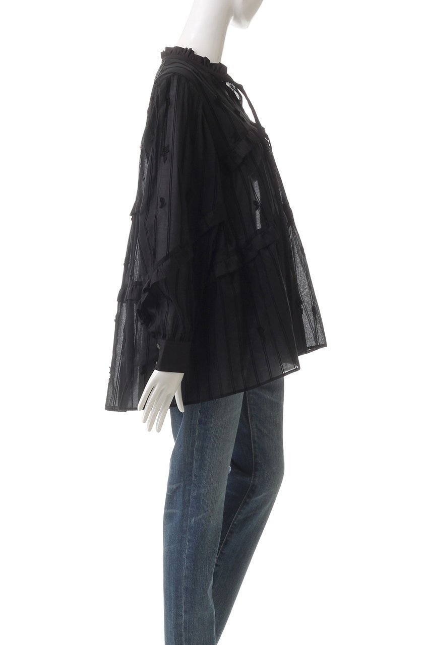 【ミュベール/MUVEIL】のストライプバラブラウス 人気、トレンドファッション・服の通販 founy(ファニー) 　ファッション　Fashion　レディースファッション　WOMEN　トップス・カットソー　Tops/Tshirt　シャツ/ブラウス　Shirts/Blouses　スリーブ　Sleeve　パーティ　Party　フリル　Frills　レース　Race　ロング　Long　other-3|ID: prp329100004290126 ipo3291000000031370767