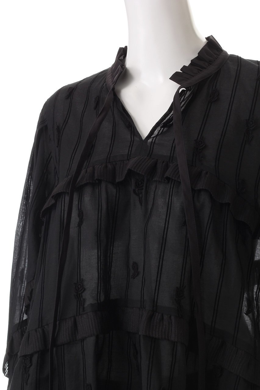 【ミュベール/MUVEIL】のストライプバラブラウス 人気、トレンドファッション・服の通販 founy(ファニー) 　ファッション　Fashion　レディースファッション　WOMEN　トップス・カットソー　Tops/Tshirt　シャツ/ブラウス　Shirts/Blouses　スリーブ　Sleeve　パーティ　Party　フリル　Frills　レース　Race　ロング　Long　other-5|ID: prp329100004290126 ipo3291000000031370771