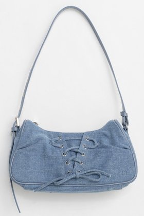 【メゾンスペシャル/MAISON SPECIAL】 Lace Up Denim Saddle Bag/レースアップデニムサドルバッグ人気、トレンドファッション・服の通販 founy(ファニー) ファッション Fashion レディースファッション WOMEN バッグ Bag 2025年 2025 A/W・秋冬 Aw・Autumn/Winter・Fw・Fall-Winter S/S・春夏 Ss・Spring/Summer サテン Satin ショルダー Shoulder デニム Denim トレンド Trend ハンドバッグ Handbag バランス Balance 夏 Summer 春 Spring |ID:prp329100004290129