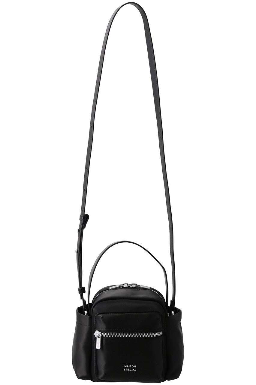 【メゾンスペシャル/MAISON SPECIAL】のOut Pocket Square Bag/アウトポケットスクエアバッグ インテリア・キッズ・メンズ・レディースファッション・服の通販 founy(ファニー) 　ファッション　Fashion　レディースファッション　Fashion for Women　バッグ　Bags　サテン　Satin, Glossy Fabric　ショルダー　Shoulder, Shoulder Strap　バランス　Balance, Style Balance　フォルム　Silhouette, Form　ポケット　Pocket, Pocket Detail　BLK(ブラック)|ID: prp329100004290134 ipo3291000000035053677