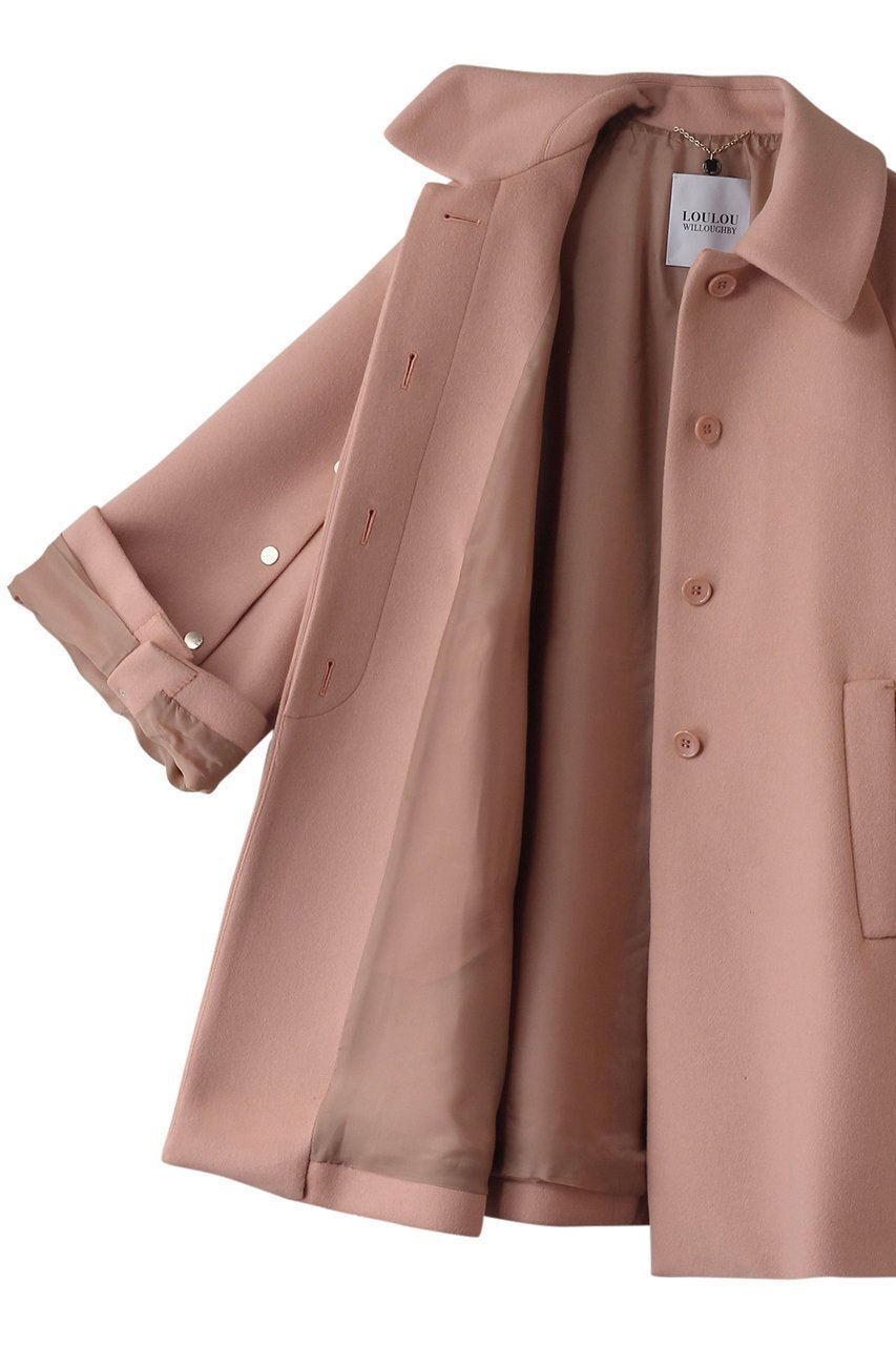 【アルアバイル/allureville】の【Loulou Willoughby】シャルムビーバーステンカラーコート 人気、トレンドファッション・服の通販 founy(ファニー) 　ファッション　Fashion　レディースファッション　Fashion for Women　アウター　Coat / Outerwear Collection　コート・ロングコート・ピーコート　Long Coats, Peacoats & More　ドット　Polka Dot, Dot Pattern　フレア　Flare, Flared　ロング　Long, Long-Length　エレガント 上品　Elegant　再入荷　Restock / Back in Stock　冬　Winter / This Winter　other-7|ID: prp329100004290150 ipo3291000000035055171