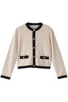 【アルアバイル/allureville】の【Loulou Willoughby】バイカラーコンパクトCD A 人気、トレンドファッション・服の通販 founy(ファニー) ファッション Fashion レディースファッション Fashion for Women トップス・カットソー Cut & Sew Tops ニット Knit Tops & Sweaters カーディガン・羽織り Layered Style Cardigans カーディガン Cardigan, Knitwear ジャケット Jacket, Outerwear デニム Denim, Jeans Material エレガント 上品 Elegant thumbnail ベージュ系|ID: prp329100004290155 ipo3291000000032940949