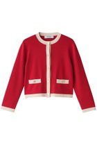 【アルアバイル/allureville】の【Loulou Willoughby】バイカラーコンパクトCD A 人気、トレンドファッション・服の通販 founy(ファニー) ファッション Fashion レディースファッション Fashion for Women トップス・カットソー Cut & Sew Tops ニット Knit Tops & Sweaters カーディガン・羽織り Layered Style Cardigans カーディガン Cardigan, Knitwear ジャケット Jacket, Outerwear デニム Denim, Jeans Material エレガント 上品 Elegant thumbnail レッド系|ID: prp329100004290155 ipo3291000000032940957