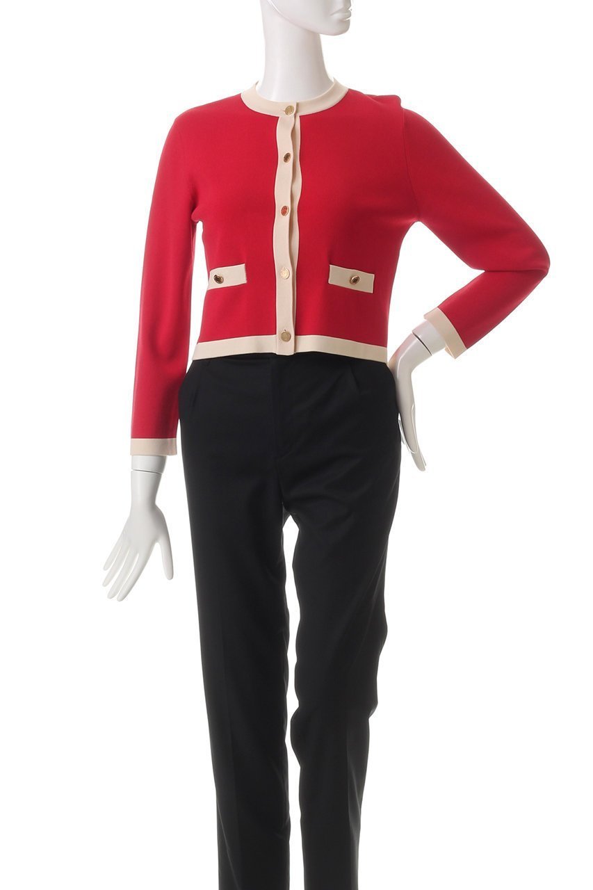 【アルアバイル/allureville】の【Loulou Willoughby】バイカラーコンパクトCD A 人気、トレンドファッション・服の通販 founy(ファニー) 　ファッション　Fashion　レディースファッション　Fashion for Women　トップス・カットソー　Cut & Sew Tops　ニット　Knit Tops & Sweaters　カーディガン・羽織り　Layered Style Cardigans　カーディガン　Cardigan, Knitwear　ジャケット　Jacket, Outerwear　デニム　Denim, Jeans Material　エレガント 上品　Elegant　other-2|ID: prp329100004290155 ipo3291000000032940997