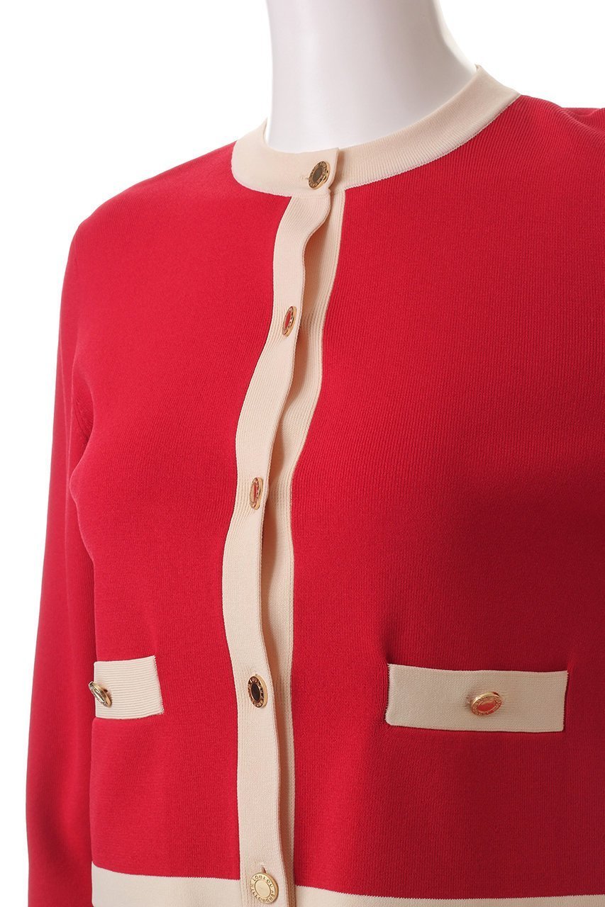 【アルアバイル/allureville】の【Loulou Willoughby】バイカラーコンパクトCD A 人気、トレンドファッション・服の通販 founy(ファニー) 　ファッション　Fashion　レディースファッション　Fashion for Women　トップス・カットソー　Cut & Sew Tops　ニット　Knit Tops & Sweaters　カーディガン・羽織り　Layered Style Cardigans　カーディガン　Cardigan, Knitwear　ジャケット　Jacket, Outerwear　デニム　Denim, Jeans Material　エレガント 上品　Elegant　other-5|ID: prp329100004290155 ipo3291000000032941022