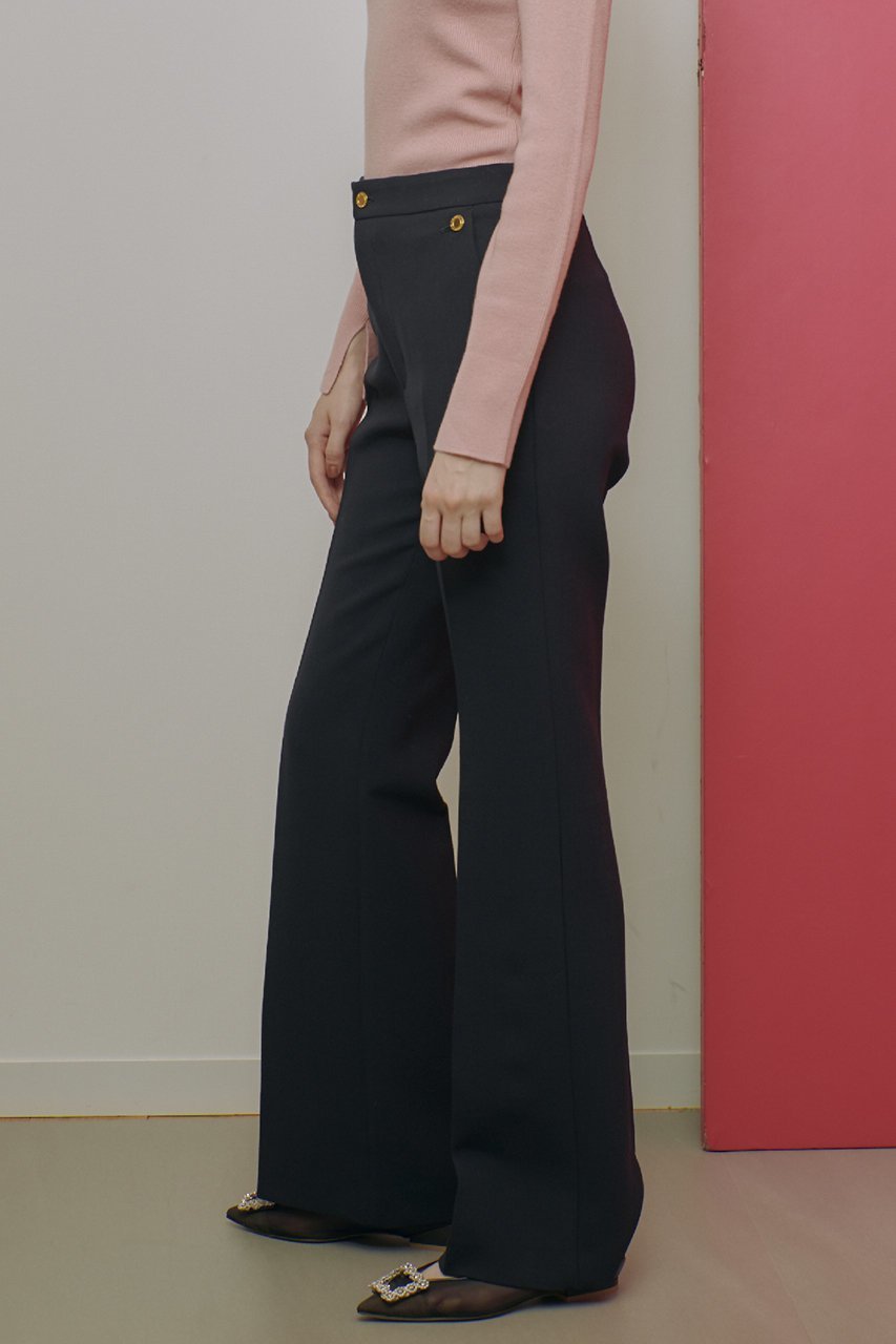 【アルアバイル/allureville】の【Loulou Willoughby】ダブルクロスストレッチパンツ 人気、トレンドファッション・服の通販 founy(ファニー) 　ファッション　Fashion　レディースファッション　Fashion for Women　パンツ　Pants & Trousers　ストレッチ　Stretch, Stretchy Fabric　センター　Center, Center Line　フレア　Flare, Flared　ポケット　Pocket, Pocket Detail　ロング　Long, Long-Length　エレガント 上品　Elegant　other-8|ID: prp329100004290158 ipo3291000000032917064