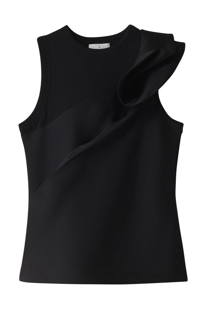 【ジェイドット/j.】のオクタダブルクロスアシメフリルトップス インテリア・キッズ・メンズ・レディースファッション・服の通販 founy(ファニー) https://founy.com/ ファッション Fashion レディースファッション Fashion for Women トップス・カットソー Cut & Sew Tops キャミソール&ノースリーブ Camisoles & Sleeveless Tops シャツ・ブラウス・オフィスカジュアル Elegant Blouses & Button-Ups エレガント 上品 Elegant ノースリーブ Sleeveless, No-Sleeve フリル Frill, Ruffle |ID: prp329100004290165 ipo3291000000032865211