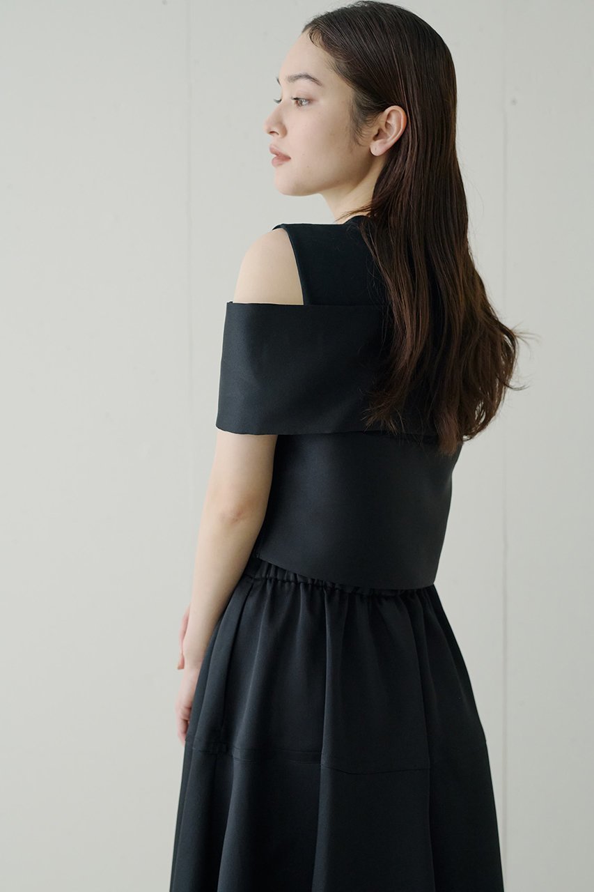 【ジェイドット/j.】のオクタダブルクロスアシメクロップトップス 人気、トレンドファッション・服の通販 founy(ファニー) 　ファッション　Fashion　レディースファッション　WOMEN　トップス・カットソー　Tops/Tshirt　キャミソール / ノースリーブ　No Sleeves　シャツ/ブラウス　Shirts/Blouses　アシンメトリー　Asymmetry　エレガント 上品　Elegant　カットソー　Cut And Sew　クロップド　Cropped　コンパクト　Compact　セットアップ　Set Up　ノースリーブ　No Sleeve　other-7|ID: prp329100004290166 ipo3291000000031371421
