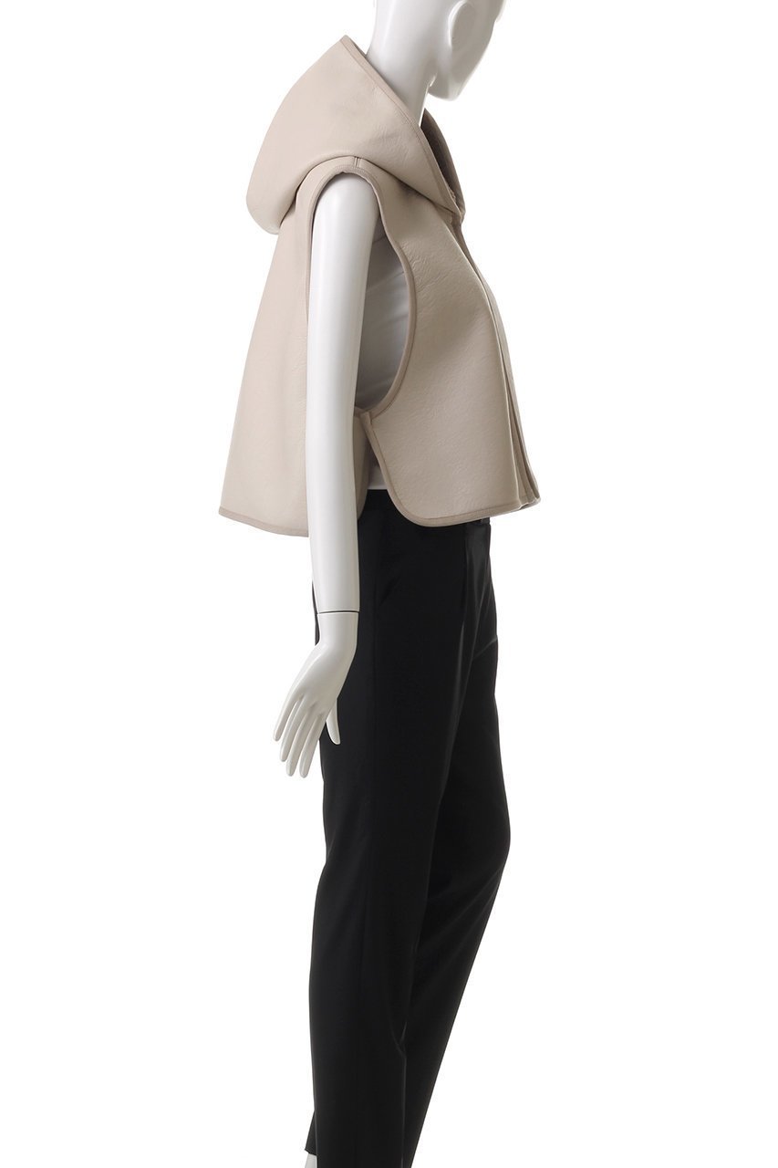 【プレインピープル/PLAIN PEOPLE】のフェイクレザームートンフーディベスト 人気、トレンドファッション・服の通販 founy(ファニー) 　ファッション　Fashion　レディースファッション　Fashion for Women　アウター　Coat / Outerwear Collection　レディースジャケット・軽アウター　Jackets　ジャケット　Jacket, Outerwear　フェイクファー　Faux Fur, Imitation Fur　フェイクレザー　Faux Leather, PU Leather　フランス　France, French　ベスト　Vest, Waistcoat　ボンディング　Bonding, Bonded Fabric　other-3|ID: prp329100004293807 ipo3291000000032923494