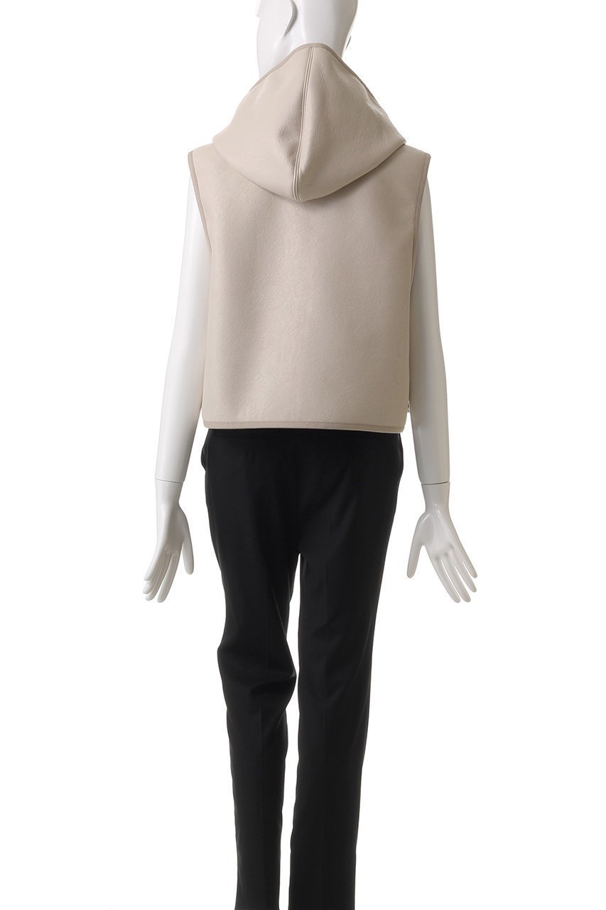 【プレインピープル/PLAIN PEOPLE】のフェイクレザームートンフーディベスト 人気、トレンドファッション・服の通販 founy(ファニー) 　ファッション　Fashion　レディースファッション　Fashion for Women　アウター　Coat / Outerwear Collection　レディースジャケット・軽アウター　Jackets　ジャケット　Jacket, Outerwear　フェイクファー　Faux Fur, Imitation Fur　フェイクレザー　Faux Leather, PU Leather　フランス　France, French　ベスト　Vest, Waistcoat　ボンディング　Bonding, Bonded Fabric　other-4|ID: prp329100004293807 ipo3291000000035961098