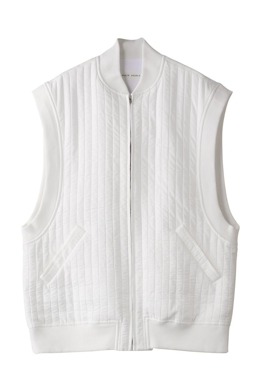 【プレインピープル/PLAIN PEOPLE】のストライプキルティングミリタリーベスト インテリア・キッズ・メンズ・レディースファッション・服の通販 founy(ファニー) ファッション Fashion レディースファッション Fashion for Women アウター Coat / Outerwear Collection レディースジャケット・軽アウター Jackets キルティング Quilted, Quilting ジャケット Jacket, Outerwear テクスチャー Texture, Textured Fabric ベスト Vest, Waistcoat ミリタリー Military, Army Style ホワイト|ID: prp329100004293811 ipo3291000000035732264