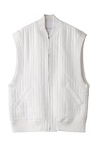 【プレインピープル/PLAIN PEOPLE】のストライプキルティングミリタリーベスト ホワイト|ID: prp329100004293811 ipo3291000000036229808