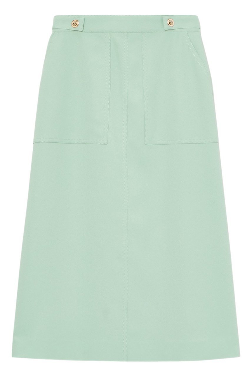 【アナイ/ANAYI】のブライトツイルポケット スカート インテリア・キッズ・メンズ・レディースファッション・服の通販 founy(ファニー) 　ファッション　Fashion　レディースファッション　Fashion for Women　スカート　Skirts　ロングスカート　Long Skirts / Maxi & Midi Skirts　タイトスカート　Pencil Skirt, Tight Skirt　ツイル　Twist, Twisted Detail　パッチ　Patch, Appliqué　ポケット　Pocket, Pocket Detail　メタル　Metal, Metal Parts　ロング　Long, Long-Length　再入荷　Restock / Back in Stock　グリーン|ID: prp329100004293815 ipo3291000000035054828