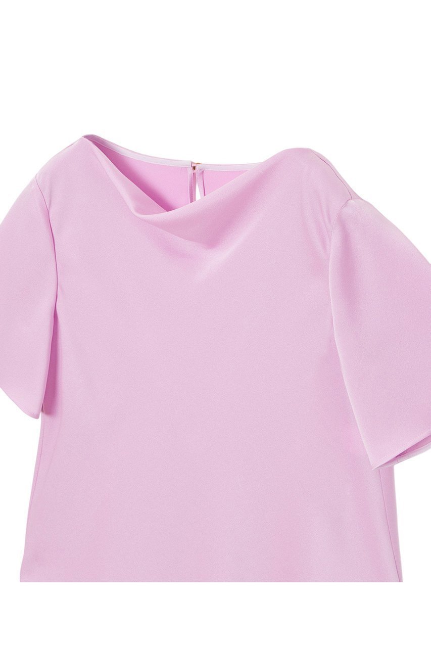 【アナイ/ANAYI】のトリアセサテンドレープTブラウス 人気、トレンドファッション・服の通販 founy(ファニー) 　ファッション　Fashion　レディースファッション　Fashion for Women　トップス・カットソー　Cut & Sew Tops　シャツ・ブラウス・オフィスカジュアル　Elegant Blouses & Button-Ups　インナー　Innerwear　ウォッシャブル　Machine Washable　サテン　Satin, Glossy Fabric　ショート　Short, Short Length　ジャケット　Jacket, Outerwear　スリーブ　Sleeve, Long Sleeve / Short Sleeve　ドレープ　Drape, Draping Fabric　バイアス　Bias, Diagonal Cut　ラグジュアリー　Luxury, Elegant　エレガント 上品　Elegant　再入荷　Restock / Back in Stock　半袖　Short Sleeve, Half Sleeve　other-3|ID: prp329100004293820 ipo3291000000035054693