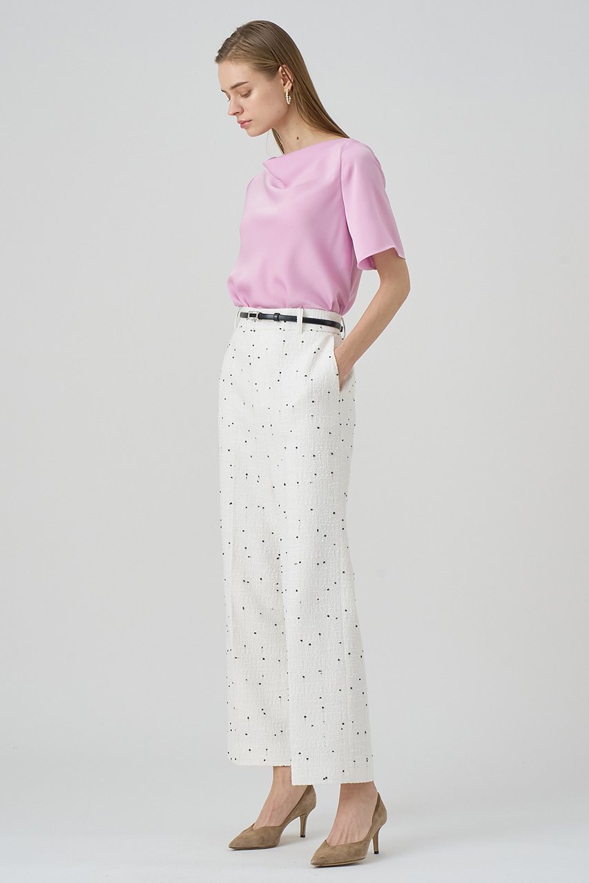 【アナイ/ANAYI】のトリアセサテンドレープTブラウス 人気、トレンドファッション・服の通販 founy(ファニー) 　ファッション　Fashion　レディースファッション　Fashion for Women　トップス・カットソー　Cut & Sew Tops　シャツ・ブラウス・オフィスカジュアル　Elegant Blouses & Button-Ups　インナー　Innerwear　ウォッシャブル　Machine Washable　サテン　Satin, Glossy Fabric　ショート　Short, Short Length　ジャケット　Jacket, Outerwear　スリーブ　Sleeve, Long Sleeve / Short Sleeve　ドレープ　Drape, Draping Fabric　バイアス　Bias, Diagonal Cut　ラグジュアリー　Luxury, Elegant　エレガント 上品　Elegant　再入荷　Restock / Back in Stock　半袖　Short Sleeve, Half Sleeve　other-7|ID: prp329100004293820 ipo3291000000035054697