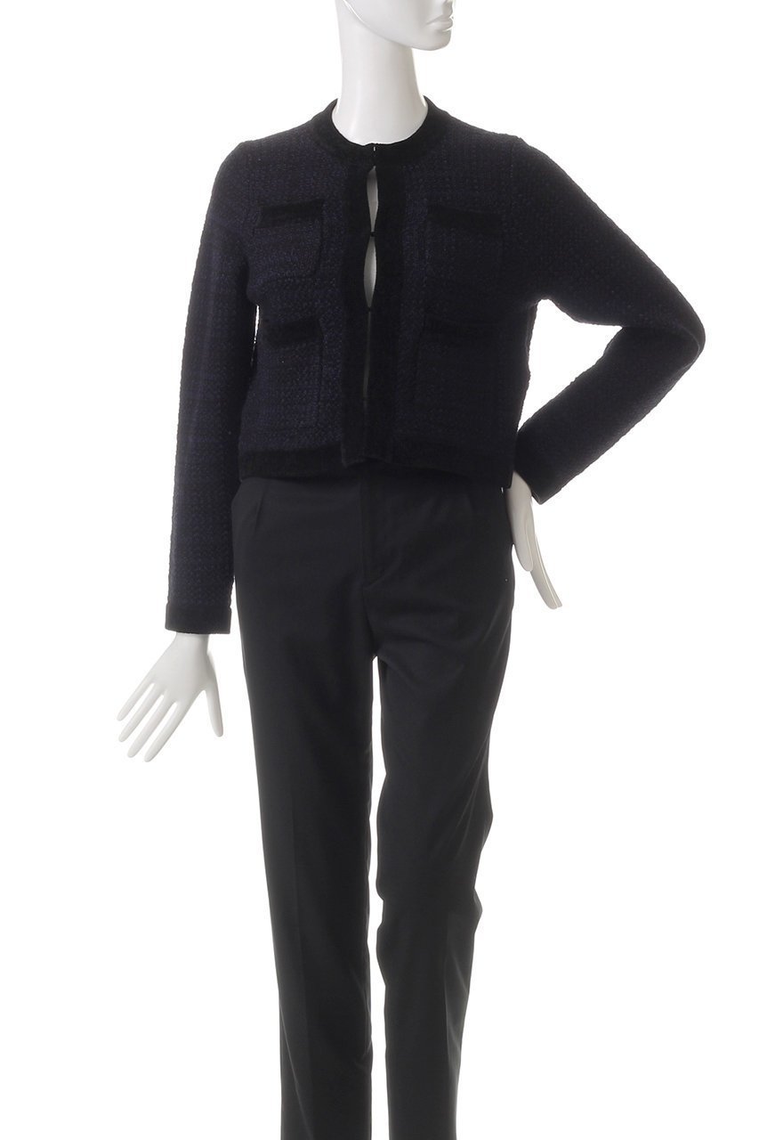【アルアバイル/allureville】の【Loulou Willoughby】ツィードニットジャケット 人気、トレンドファッション・服の通販 founy(ファニー) 　ファッション　Fashion　レディースファッション　WOMEN　アウター　Coat Outerwear　ジャケット　Jackets　カーディガン　Cardigan　ジャケット　Jacket　ツィード　Tweed　フォーマル　Formal　フロント　Front　ポケット　Pocket　エレガント 上品　Elegant　other-2|ID: prp329100004293822 ipo3291000000031369822