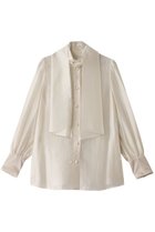 【アルアバイル/allureville】のオーガンザボウブラウス 人気、トレンドファッション・服の通販 founy(ファニー) ファッション Fashion レディースファッション Fashion for Women トップス・カットソー Cut & Sew Tops シャツ・ブラウス・オフィスカジュアル Elegant Blouses & Button-Ups なめらか Smooth, Silky Texture インナー Innerwear オーガンジー Organza Fabric スリーブ Sleeve, Long Sleeve / Short Sleeve リボン Ribbon, Bow ロング Long, Long-Length エレガント 上品 Elegant thumbnail アイボリー|ID: prp329100004293823 ipo3291000000032883751