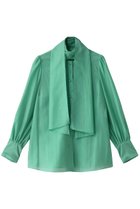 【アルアバイル/allureville】のオーガンザボウブラウス 人気、トレンドファッション・服の通販 founy(ファニー) ファッション Fashion レディースファッション Fashion for Women トップス・カットソー Cut & Sew Tops シャツ・ブラウス・オフィスカジュアル Elegant Blouses & Button-Ups なめらか Smooth, Silky Texture インナー Innerwear オーガンジー Organza Fabric スリーブ Sleeve, Long Sleeve / Short Sleeve リボン Ribbon, Bow ロング Long, Long-Length エレガント 上品 Elegant thumbnail グリーン|ID: prp329100004293823 ipo3291000000032883756