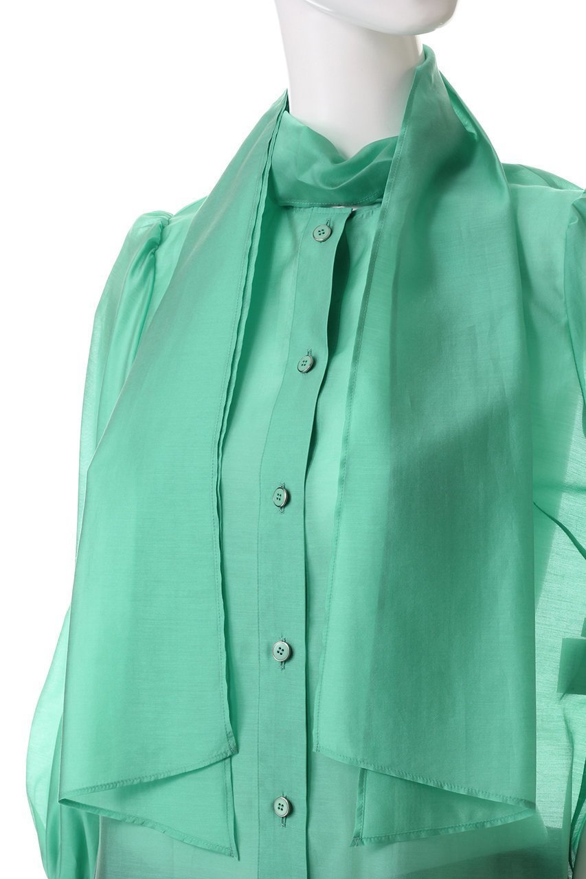 【アルアバイル/allureville】のオーガンザボウブラウス 人気、トレンドファッション・服の通販 founy(ファニー) ファッション Fashion レディースファッション Fashion for Women トップス・カットソー Cut & Sew Tops シャツ・ブラウス・オフィスカジュアル Elegant Blouses & Button-Ups なめらか Smooth, Silky Texture インナー Innerwear オーガンジー Organza Fabric スリーブ Sleeve, Long Sleeve / Short Sleeve リボン Ribbon, Bow ロング Long, Long-Length エレガント 上品 Elegant other-5|ID: prp329100004293823 ipo3291000000032883785