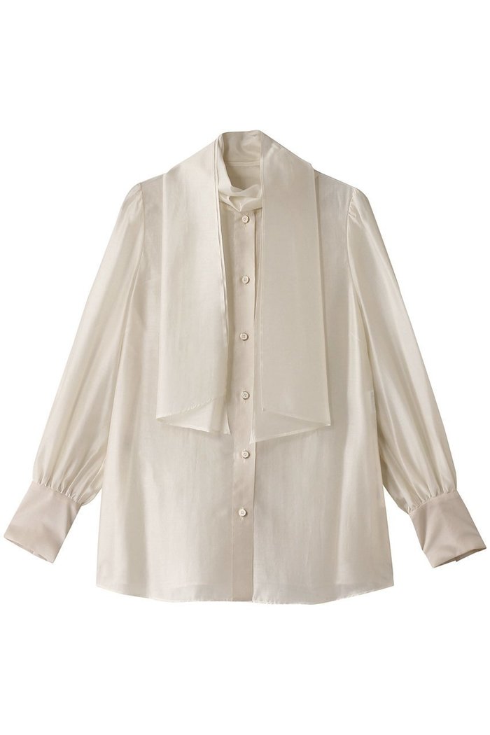 【アルアバイル/allureville】のオーガンザボウブラウス インテリア・キッズ・メンズ・レディースファッション・服の通販 founy(ファニー) https://founy.com/ ファッション Fashion レディースファッション Fashion for Women トップス・カットソー Cut & Sew Tops シャツ・ブラウス・オフィスカジュアル Elegant Blouses & Button-Ups なめらか Smooth, Silky Texture インナー Innerwear オーガンジー Organza Fabric スリーブ Sleeve, Long Sleeve / Short Sleeve リボン Ribbon, Bow ロング Long, Long-Length エレガント 上品 Elegant |ID: prp329100004293823 ipo3291000000036220877