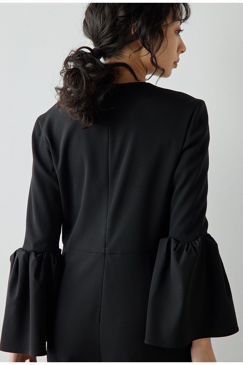【ウィムガゼット/Whim Gazette】のベルスリーブオールインワン 人気、トレンドファッション・服の通販 founy(ファニー) 　ファッション　Fashion　レディースファッション　Fashion for Women　パンツ　Pants & Trousers　おすすめ　Recommended / Our Picks　なめらか　Smooth, Silky Texture　キュプラ　Cupro, Eco Fabric　シンプル　Simple, Minimal　ストレッチ　Stretch, Stretchy Fabric　スリーブ　Sleeve, Long Sleeve / Short Sleeve　ワイド　Wide, Wide Fit　エレガント 上品　Elegant　other-5|ID: prp329100004293825 ipo3291000000032929075