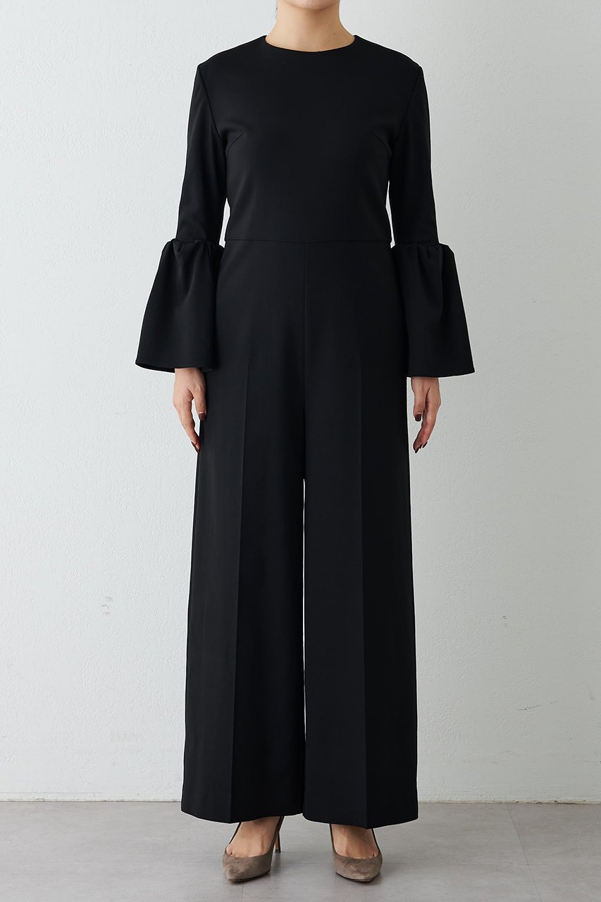 【ウィムガゼット/Whim Gazette】のベルスリーブオールインワン 人気、トレンドファッション・服の通販 founy(ファニー) 　ファッション　Fashion　レディースファッション　Fashion for Women　パンツ　Pants & Trousers　おすすめ　Recommended / Our Picks　なめらか　Smooth, Silky Texture　キュプラ　Cupro, Eco Fabric　シンプル　Simple, Minimal　ストレッチ　Stretch, Stretchy Fabric　スリーブ　Sleeve, Long Sleeve / Short Sleeve　ワイド　Wide, Wide Fit　エレガント 上品　Elegant　other-6|ID: prp329100004293825 ipo3291000000032929084