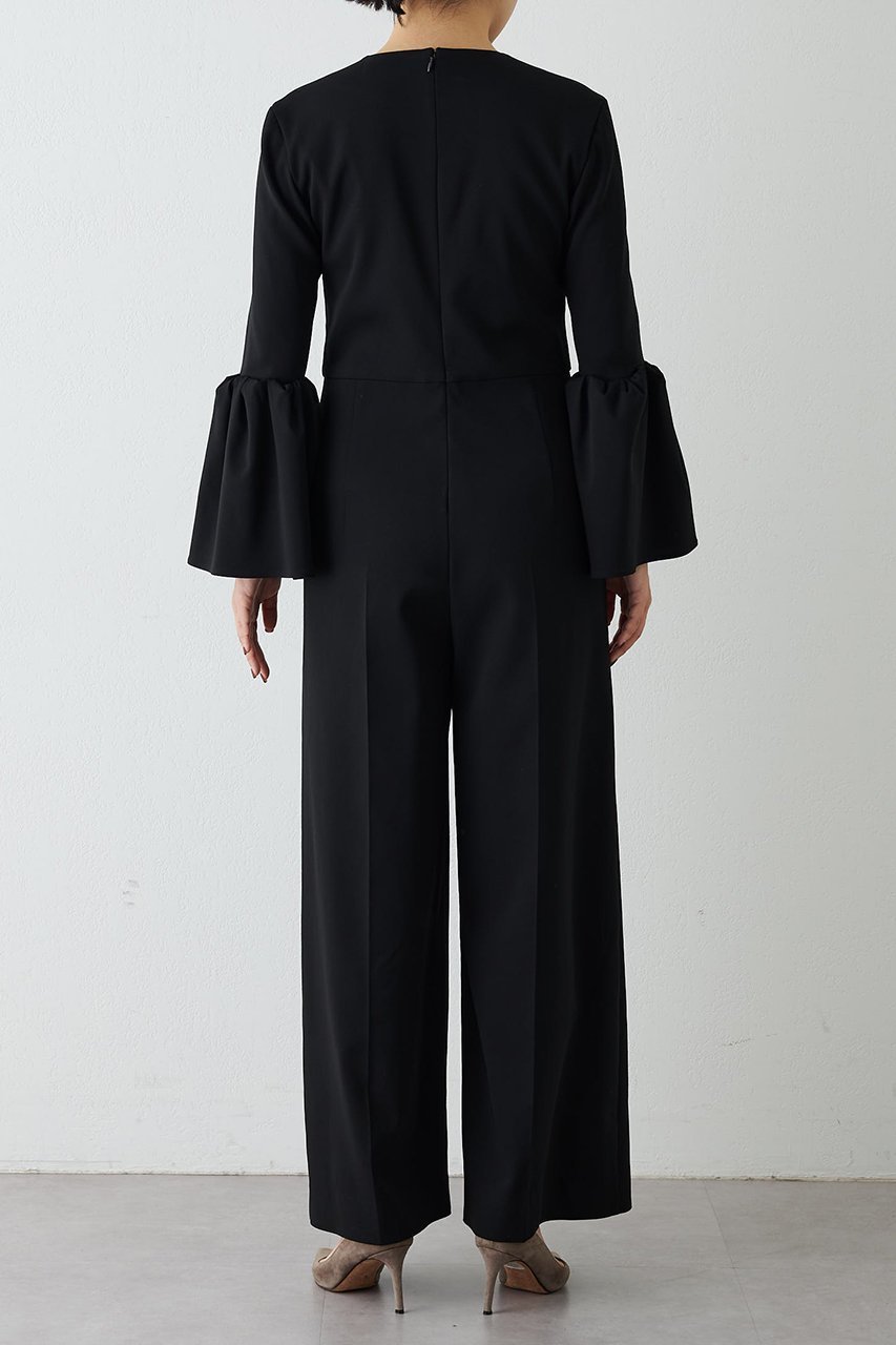 【ウィムガゼット/Whim Gazette】のベルスリーブオールインワン 人気、トレンドファッション・服の通販 founy(ファニー) 　ファッション　Fashion　レディースファッション　Fashion for Women　パンツ　Pants & Trousers　おすすめ　Recommended / Our Picks　なめらか　Smooth, Silky Texture　キュプラ　Cupro, Eco Fabric　シンプル　Simple, Minimal　ストレッチ　Stretch, Stretchy Fabric　スリーブ　Sleeve, Long Sleeve / Short Sleeve　ワイド　Wide, Wide Fit　エレガント 上品　Elegant　other-8|ID: prp329100004293825 ipo3291000000032929099