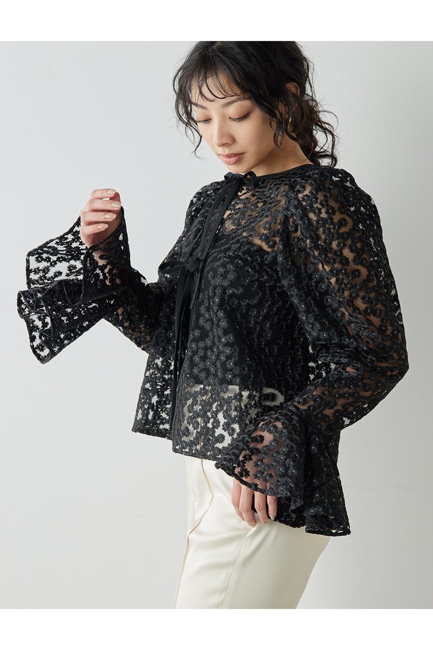 【ウィムガゼット/Whim Gazette】のレースブラウス 人気、トレンドファッション・服の通販 founy(ファニー) 　ファッション　Fashion　レディースファッション　WOMEN　トップス・カットソー　Tops/Tshirt　シャツ/ブラウス　Shirts/Blouses　おすすめ　Recommend　インナー　Inner　スリーブ　Sleeve　チュール　Tulle　フリル　Frills　モチーフ　Motif　リボン　Ribbon　レース　Race　ロング　Long　other-4|ID: prp329100004293826 ipo3291000000031369852