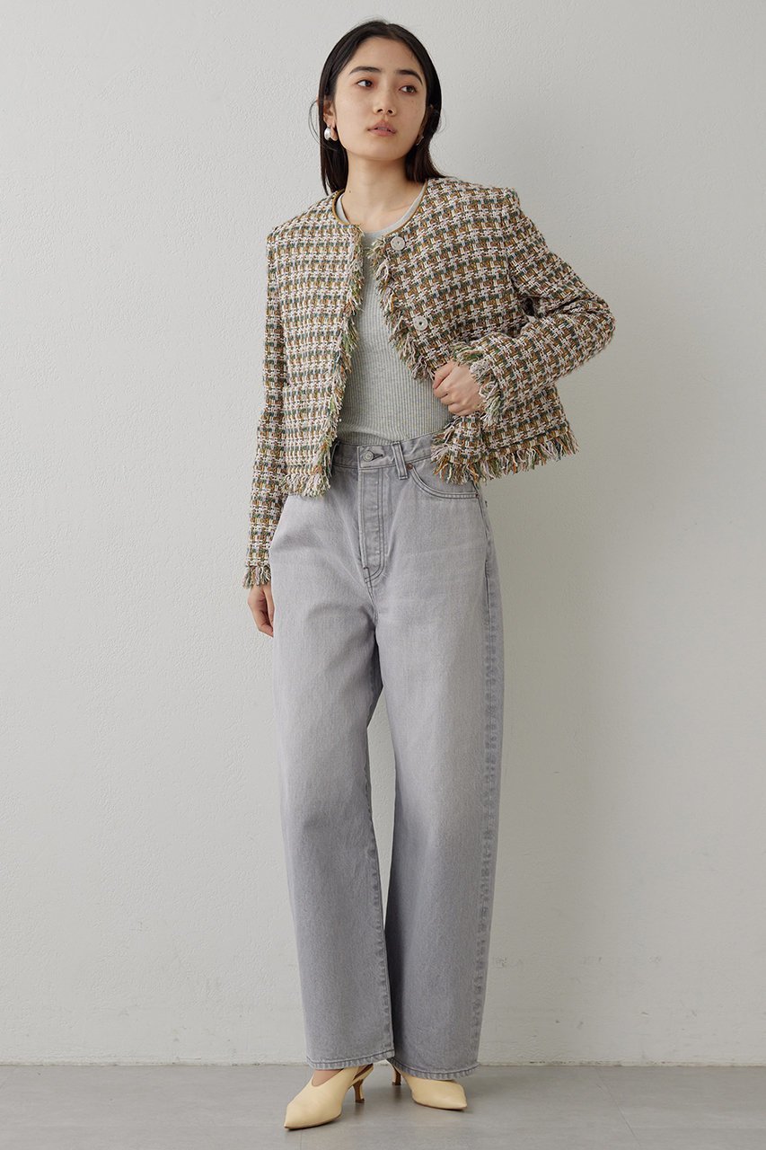 【ウィムガゼット/Whim Gazette】の【LINTON】ツィードジャケット 人気、トレンドファッション・服の通販 founy(ファニー) 　ファッション　Fashion　レディースファッション　Fashion for Women　アウター　Coat / Outerwear Collection　レディースジャケット・軽アウター　Jackets　ヴィンテージ　Vintage Style　コンパクト　Compact, Small Size　ジャケット　Jacket, Outerwear　ダウン　Down, Puffer　ツイード／ツィード　Choker, Choker Necklace　ツイード　Twill, Twill Weave　デニム　Denim, Jeans Material　トレンド　Trend, Trending Now　ミックス　Mix, Mixed Style　おすすめ　Recommended / Our Picks　other-2|ID: prp329100004293830 ipo3291000000032963679