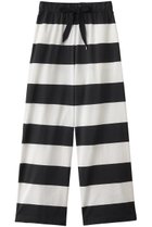 【プレインピープル/PLAIN PEOPLE】のビッグボーダーワイドパンツ アイボリー×チャコール|ID: prp329100004293831 ipo3291000000030519118
