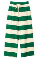 【プレインピープル/PLAIN PEOPLE】のビッグボーダーワイドパンツ 人気、トレンドファッション・服の通販 founy(ファニー) ファッション Fashion レディースファッション Fashion for Women パンツ Pants & Trousers シルケット Silket, Silky Cotton ストレート Straight, Straight Cut ビッグ Big, Oversized ボーダー Border, Stripe ランダム Random, Irregular ワイド Wide, Wide Fit エレガント 上品 Elegant 再入荷 Restock / Back in Stock thumbnail グリーン×オフ|ID: prp329100004293831 ipo3291000000035391553