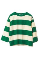 【プレインピープル/PLAIN PEOPLE】のビッグボーダー七分袖プルオーバー 人気、トレンドファッション・服の通販 founy(ファニー) ファッション Fashion レディースファッション Fashion for Women トップス・カットソー Cut & Sew Tops シャツ・ブラウス・オフィスカジュアル Elegant Blouses & Button-Ups ロングTシャツ・Tシャツ Longline T-Shirts & Tees カジュアルプルオーバー・ニットトップス Pullovers & Knit Tops / Casual Pullovers カットソー・ベーシックTシャツ Cut-and-Sewn Tops / Stretch Tees & Basics コンパクト Compact, Small Size ショート Short, Short Length シルケット Silket, Silky Cotton スリーブ Sleeve, Long Sleeve / Short Sleeve バランス Balance, Style Balance ビッグ Big, Oversized ボーダー Border, Stripe モダン Modern, Contemporary ランダム Random, Irregular エレガント 上品 Elegant |ID:prp329100004293832