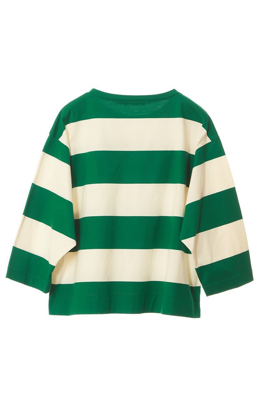 【プレインピープル/PLAIN PEOPLE】のビッグボーダー七分袖プルオーバー 人気、トレンドファッション・服の通販 founy(ファニー) 　ファッション　Fashion　レディースファッション　Fashion for Women　トップス・カットソー　Cut & Sew Tops　シャツ・ブラウス・オフィスカジュアル　Elegant Blouses & Button-Ups　ロングTシャツ・Tシャツ　Longline T-Shirts & Tees　カジュアルプルオーバー・ニットトップス　Pullovers & Knit Tops / Casual Pullovers　カットソー・ベーシックTシャツ　Cut-and-Sewn Tops / Stretch Tees & Basics　コンパクト　Compact, Small Size　ショート　Short, Short Length　シルケット　Silket, Silky Cotton　スリーブ　Sleeve, Long Sleeve / Short Sleeve　バランス　Balance, Style Balance　ビッグ　Big, Oversized　ボーダー　Border, Stripe　モダン　Modern, Contemporary　ランダム　Random, Irregular　エレガント 上品　Elegant　other-2|ID: prp329100004293832 ipo3291000000035041388