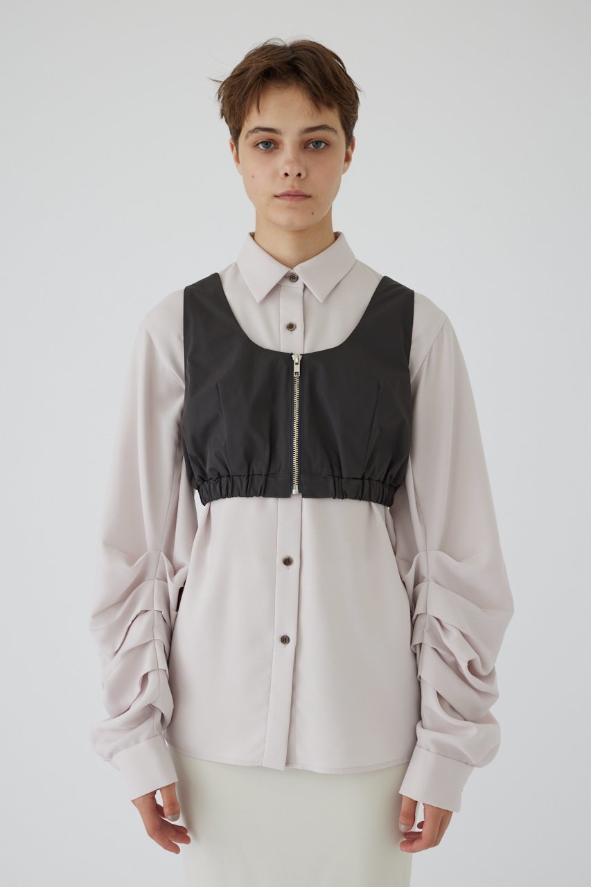 【リムアーク/RIM.ARK】のSporty chic bustier/ビスチェ インテリア・キッズ・メンズ・レディースファッション・服の通販 founy(ファニー) 　ファッション　Fashion　レディースファッション　Fashion for Women　アウター　Coat / Outerwear Collection　レディースジャケット・軽アウター　Jackets　シンプル　Simple, Minimal　ジャケット　Jacket, Outerwear　スポーティ　Sporty, Casual Athletic　ビスチェ　Bustier, Corset Top　ベスト　Vest, Waistcoat　グレー|ID: prp329100004293838 ipo3291000000034969781