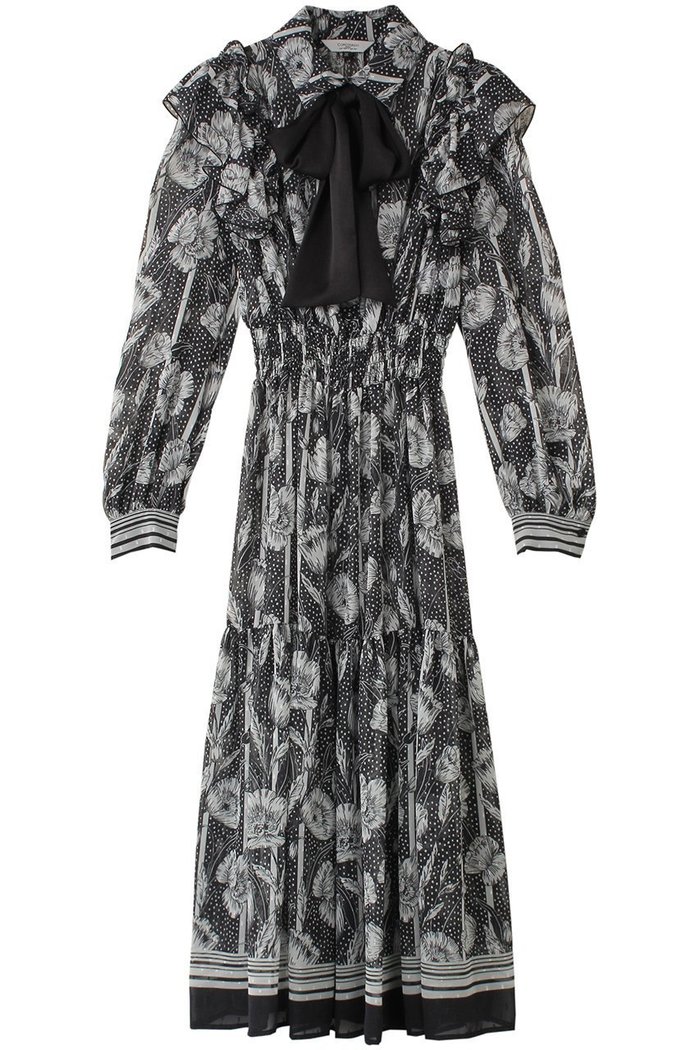 【コルコバード/CORCOVADO】のBLACK TEAボウタイドレス インテリア・キッズ・メンズ・レディースファッション・服の通販 founy(ファニー) https://founy.com/ ファッション Fashion レディースファッション Fashion for Women ワンピース Dresses フォーマル・パーティードレス・結婚式用ドレス Elegant & Casual Dresses チュニック Tunic Tops & Dresses インナー Innerwear エレガント 上品 Elegant オケージョン Occasion Wear シフォン Chiffon, Lightweight Fabric チュニック Tunic, Long Top ドレス Dress, One-Piece プリント Print, Printed Pattern ヘムライン Hemline, Bottom Cut モノトーン Monotone, Black and White ロング Long, Long-Length |ID: prp329100004293842 ipo3291000000032806529