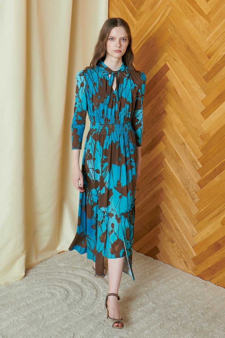 【コルコバード/CORCOVADO】のJersey ボウタイリボンドレス 人気、トレンドファッション・服の通販 founy(ファニー) 　ファッション　Fashion　レディースファッション　Fashion for Women　ワンピース　Dresses　フォーマル・パーティードレス・結婚式用ドレス　Elegant & Casual Dresses　チュニック　Tunic Tops & Dresses　エレガント 上品　Elegant　ギャザー　Gathered, Ruffled　シューズ　Shoes, Footwear　ストレッチ　Stretch, Stretchy Fabric　スニーカー　Sneakers, Trainers　チュニック　Tunic, Long Top　バレエ　Ballet, Ballet Style　プリント　Print, Printed Pattern　リラックス　Relax, Relaxed Fit　ロング　Long, Long-Length　人気　Popular, Best Seller　定番　Standard, Basic Item　other-8|ID: prp329100004293843 ipo3291000000032814484