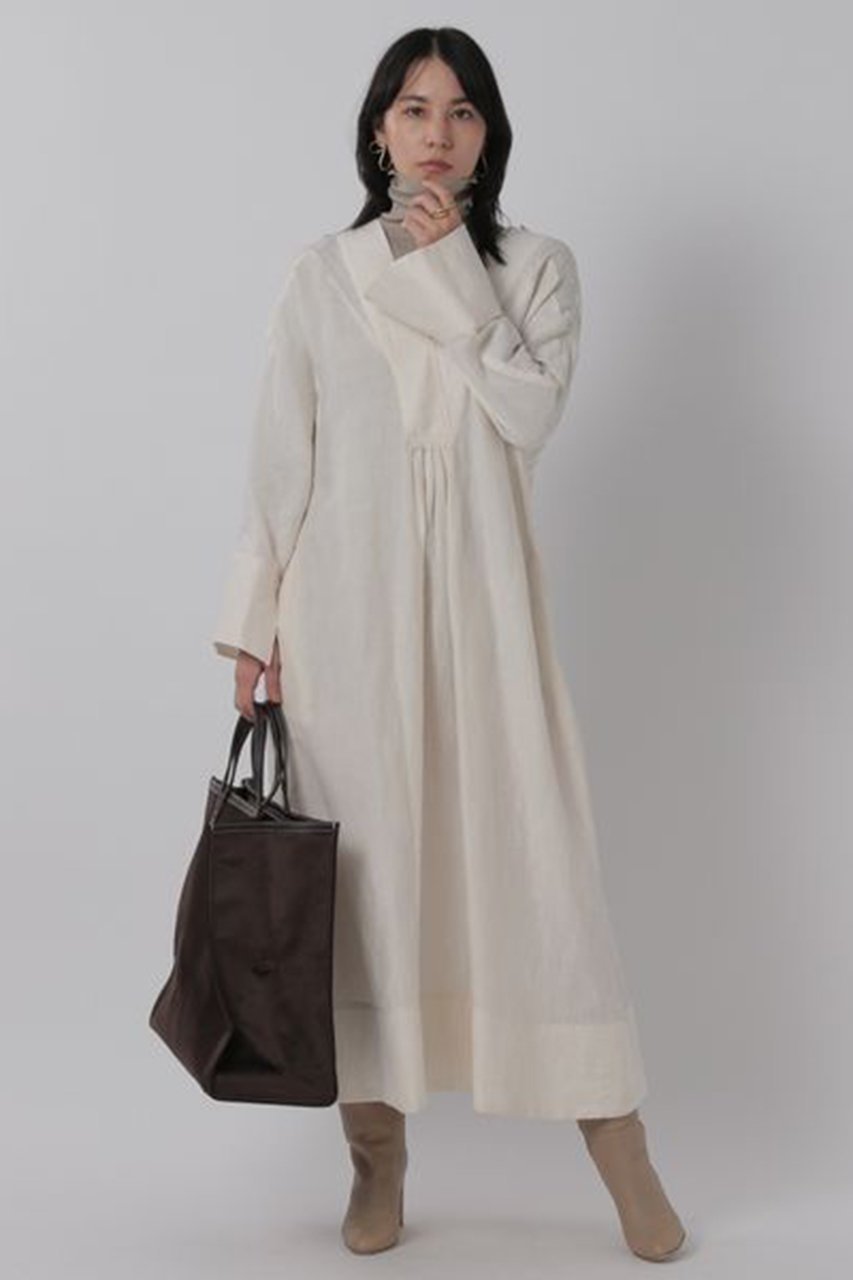 【カオス/Chaos】のアルパカリネンカフカワンピース インテリア・キッズ・メンズ・レディースファッション・服の通販 founy(ファニー) 　ファッション　Fashion　レディースファッション　Fashion for Women　ワンピース　Dresses　チュニック　Tunic Tops & Dresses　おすすめ　Recommended / Our Picks　インナー　Innerwear　カッティング　Cutting Detail　キャミソール　Camisole, Spaghetti Strap Top　チュニック　Tunic, Long Top　パターン　Pattern, Design Print　ペチコート　Petticoat, Underskirt　ロング　Long, Long-Length　定番　Standard, Basic Item　オフホワイト|ID: prp329100004302118 ipo3291000000032876393
