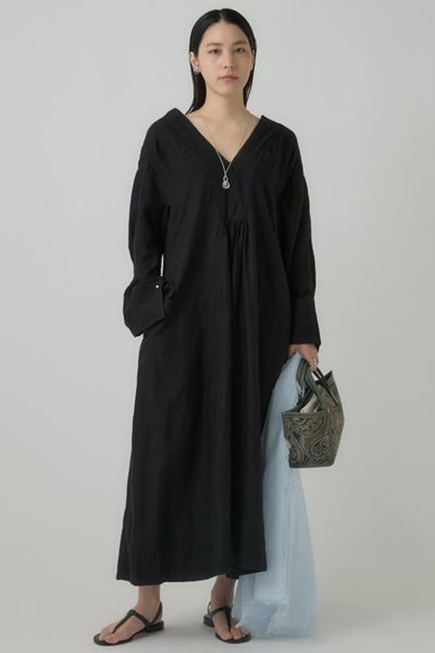 【カオス/Chaos】のアルパカリネンカフカワンピース インテリア・キッズ・メンズ・レディースファッション・服の通販 founy(ファニー) 　ファッション　Fashion　レディースファッション　Fashion for Women　ワンピース　Dresses　チュニック　Tunic Tops & Dresses　おすすめ　Recommended / Our Picks　インナー　Innerwear　カッティング　Cutting Detail　キャミソール　Camisole, Spaghetti Strap Top　チュニック　Tunic, Long Top　パターン　Pattern, Design Print　ペチコート　Petticoat, Underskirt　ロング　Long, Long-Length　定番　Standard, Basic Item　ブラック|ID: prp329100004302118 ipo3291000000032876398