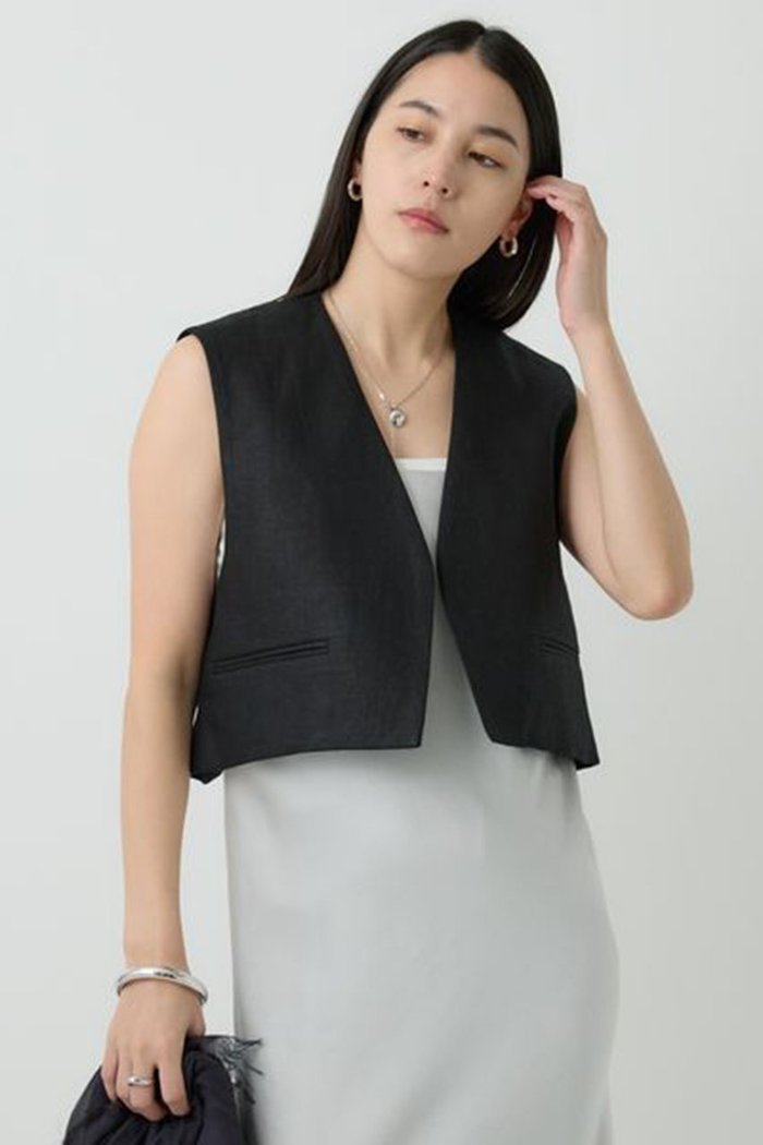【カオス/Chaos】のリネンヘリンボンベスト インテリア・キッズ・メンズ・レディースファッション・服の通販 founy(ファニー) https://founy.com/ ファッション Fashion レディースファッション Fashion for Women アウター Coat / Outerwear Collection レディースジャケット・軽アウター Jackets おすすめ Recommended / Our Picks ショート Short, Short Length ジャケット Jacket, Outerwear フランス France, French ベスト Vest, Waistcoat 定番 Standard, Basic Item |ID: prp329100004302119 ipo3291000000032950331