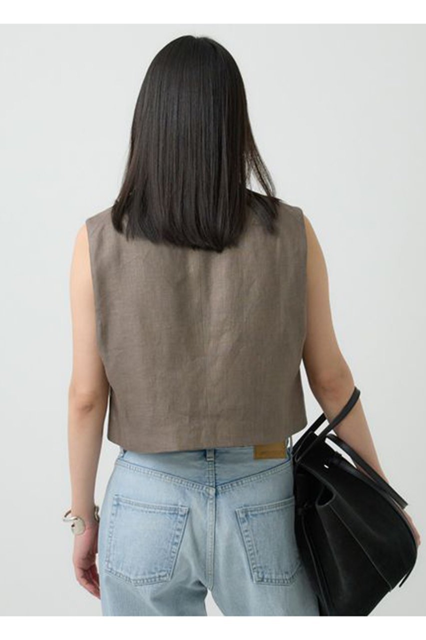 【カオス/Chaos】のリネンヘリンボンベスト 人気、トレンドファッション・服の通販 founy(ファニー) 　ファッション　Fashion　レディースファッション　Fashion for Women　アウター　Coat / Outerwear Collection　レディースジャケット・軽アウター　Jackets　おすすめ　Recommended / Our Picks　ショート　Short, Short Length　ジャケット　Jacket, Outerwear　フランス　France, French　ベスト　Vest, Waistcoat　定番　Standard, Basic Item　other-4|ID: prp329100004302119 ipo3291000000032950362