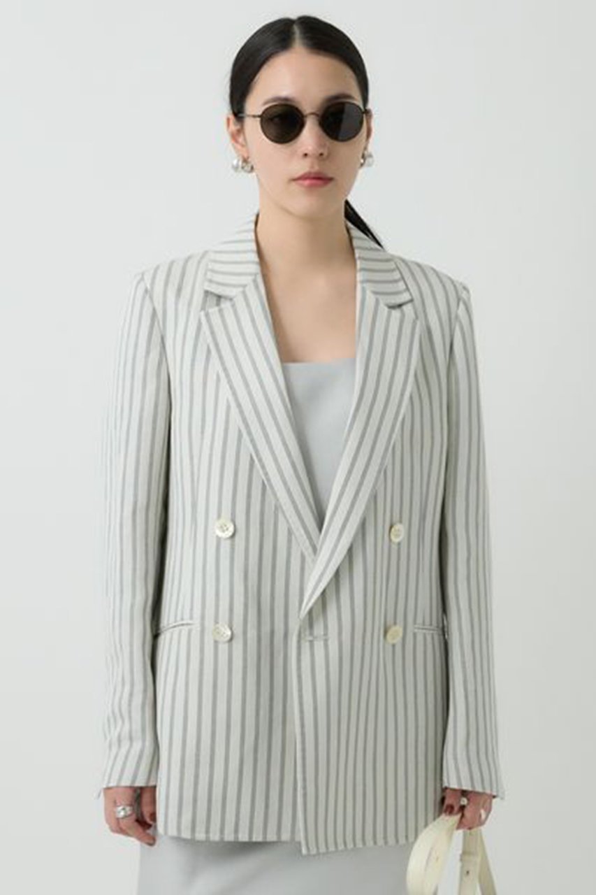 【カオス/Chaos】のストライパージャケット 人気、トレンドファッション・服の通販 founy(ファニー) 　ファッション　Fashion　レディースファッション　Fashion for Women　アウター　Coat / Outerwear Collection　レディースジャケット・軽アウター　Jackets　ショート　Short, Short Length　シルケット　Silket, Silky Cotton　ジャケット　Jacket, Outerwear　ストライプ　Stripe, Striped Pattern　バランス　Balance, Style Balance　再入荷　Restock / Back in Stock　別注　Limited Edition, Custom Order　吸水　Absorbent, Quick-Dry　定番　Standard, Basic Item　other-2|ID: prp329100004302120 ipo3291000000032694164