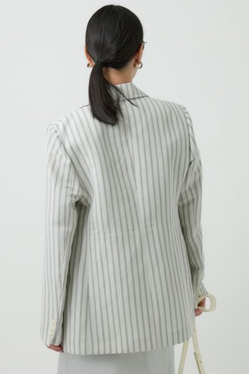 【カオス/Chaos】のストライパージャケット 人気、トレンドファッション・服の通販 founy(ファニー) 　ファッション　Fashion　レディースファッション　Fashion for Women　アウター　Coat / Outerwear Collection　レディースジャケット・軽アウター　Jackets　ショート　Short, Short Length　シルケット　Silket, Silky Cotton　ジャケット　Jacket, Outerwear　ストライプ　Stripe, Striped Pattern　バランス　Balance, Style Balance　再入荷　Restock / Back in Stock　別注　Limited Edition, Custom Order　吸水　Absorbent, Quick-Dry　定番　Standard, Basic Item　other-4|ID: prp329100004302120 ipo3291000000032694168