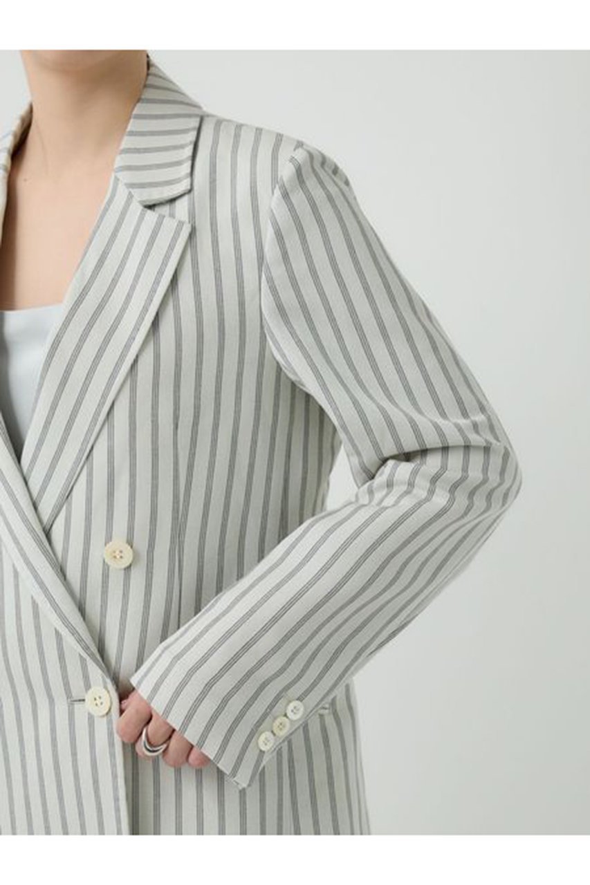 【カオス/Chaos】のストライパージャケット 人気、トレンドファッション・服の通販 founy(ファニー) 　ファッション　Fashion　レディースファッション　Fashion for Women　アウター　Coat / Outerwear Collection　レディースジャケット・軽アウター　Jackets　ショート　Short, Short Length　シルケット　Silket, Silky Cotton　ジャケット　Jacket, Outerwear　ストライプ　Stripe, Striped Pattern　バランス　Balance, Style Balance　再入荷　Restock / Back in Stock　別注　Limited Edition, Custom Order　吸水　Absorbent, Quick-Dry　定番　Standard, Basic Item　other-6|ID: prp329100004302120 ipo3291000000032694173