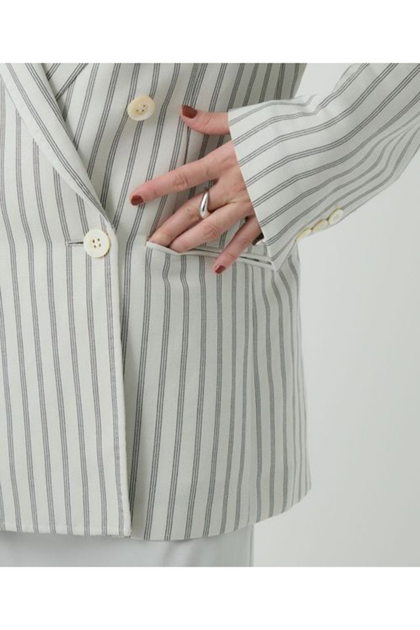 【カオス/Chaos】のストライパージャケット 人気、トレンドファッション・服の通販 founy(ファニー) 　ファッション　Fashion　レディースファッション　Fashion for Women　アウター　Coat / Outerwear Collection　レディースジャケット・軽アウター　Jackets　ショート　Short, Short Length　シルケット　Silket, Silky Cotton　ジャケット　Jacket, Outerwear　ストライプ　Stripe, Striped Pattern　バランス　Balance, Style Balance　再入荷　Restock / Back in Stock　別注　Limited Edition, Custom Order　吸水　Absorbent, Quick-Dry　定番　Standard, Basic Item　other-7|ID: prp329100004302120 ipo3291000000032694175