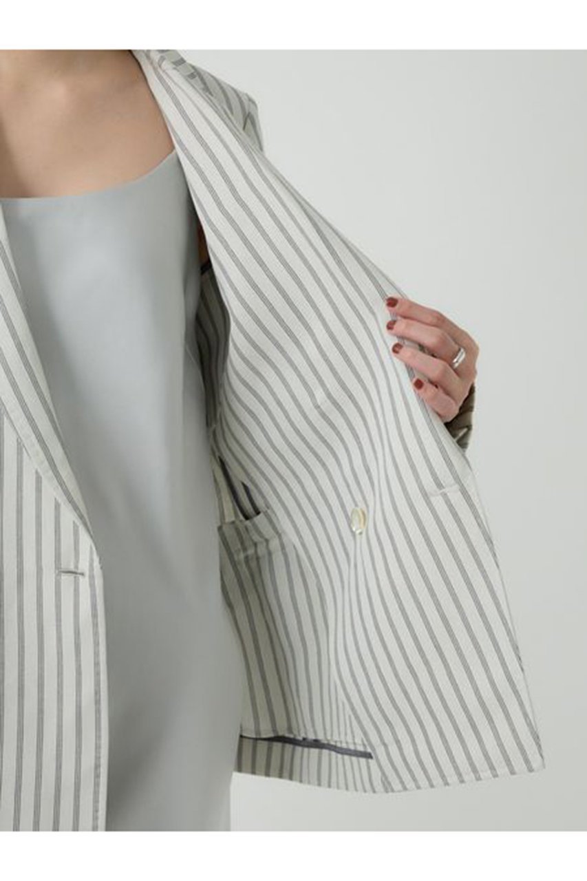 【カオス/Chaos】のストライパージャケット 人気、トレンドファッション・服の通販 founy(ファニー) 　ファッション　Fashion　レディースファッション　Fashion for Women　アウター　Coat / Outerwear Collection　レディースジャケット・軽アウター　Jackets　ショート　Short, Short Length　シルケット　Silket, Silky Cotton　ジャケット　Jacket, Outerwear　ストライプ　Stripe, Striped Pattern　バランス　Balance, Style Balance　再入荷　Restock / Back in Stock　別注　Limited Edition, Custom Order　吸水　Absorbent, Quick-Dry　定番　Standard, Basic Item　other-8|ID: prp329100004302120 ipo3291000000032694176