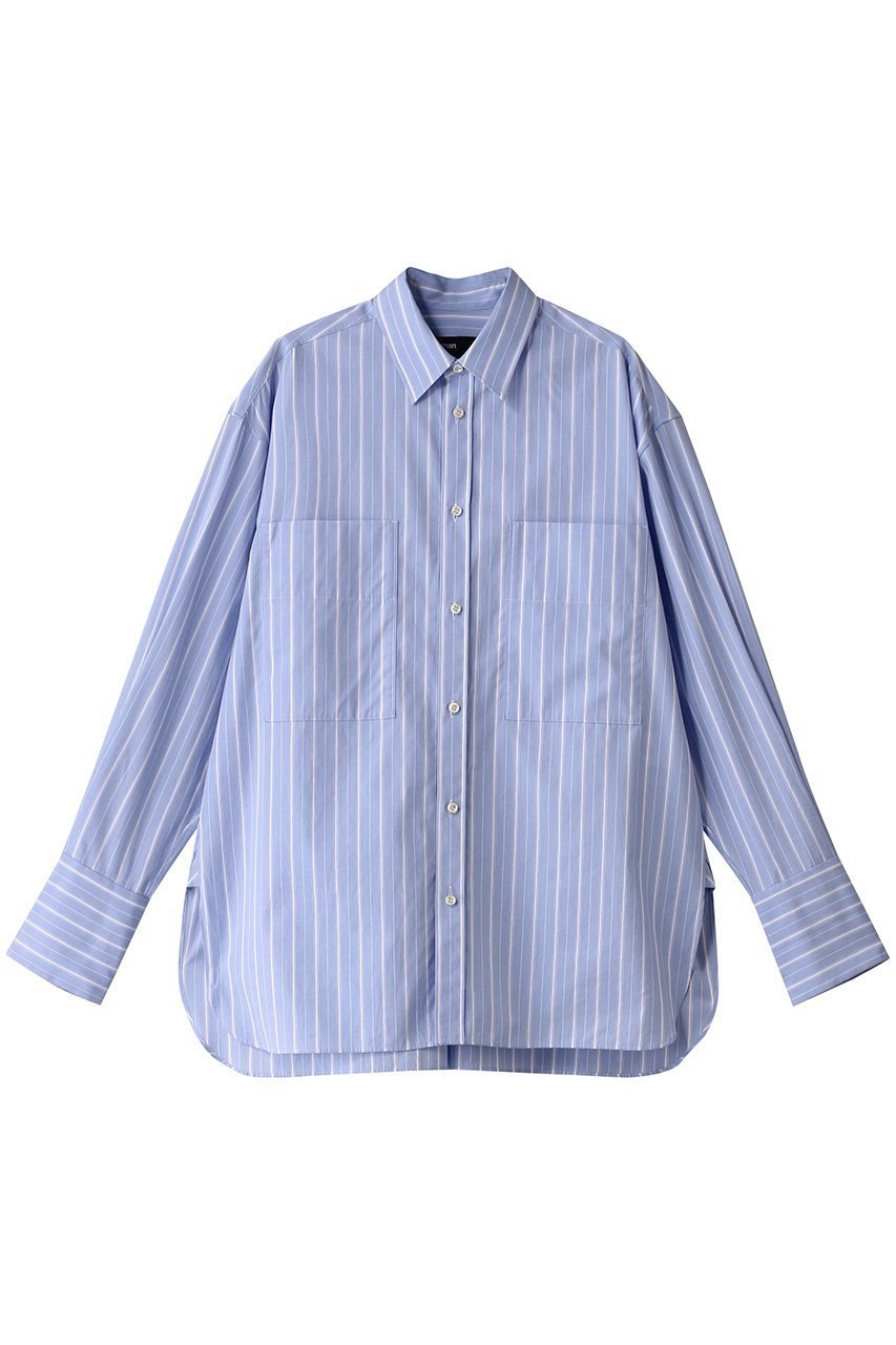 【カオス/Chaos】のガールフレンドシャツ インテリア・キッズ・メンズ・レディースファッション・服の通販 founy(ファニー) 　ファッション　Fashion　レディースファッション　Fashion for Women　トップス・カットソー　Cut & Sew Tops　シャツ・ブラウス・オフィスカジュアル　Elegant Blouses & Button-Ups　なめらか　Smooth, Silky Texture　コンパクト　Compact, Small Size　ショート　Short, Short Length　シルク　Silk, 100% Silk　スリーブ　Sleeve, Long Sleeve / Short Sleeve　ロング　Long, Long-Length　再入荷　Restock / Back in Stock　定番　Standard, Basic Item　ストライプ|ID: prp329100004302121 ipo3291000000032849137