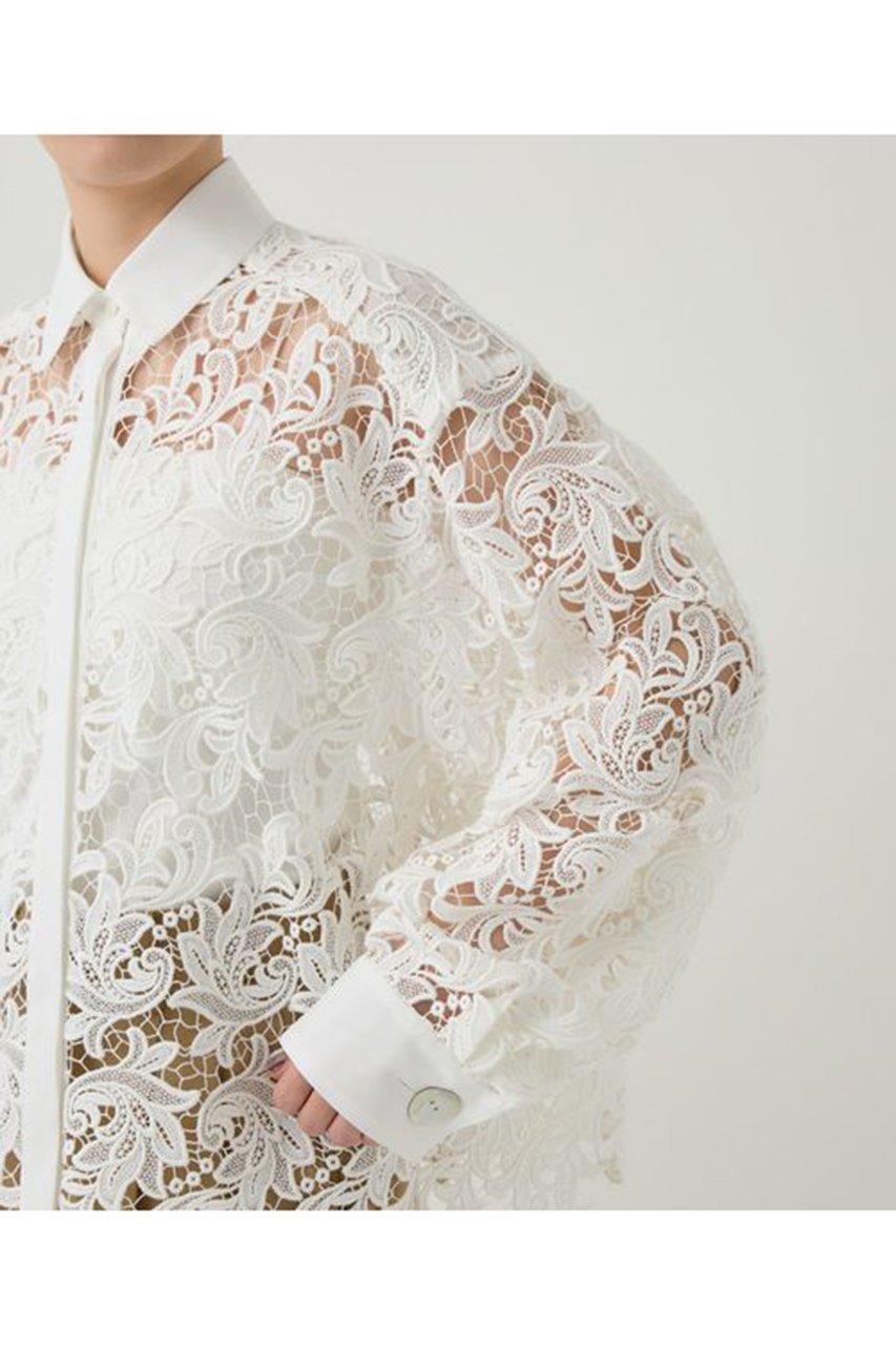 【カオス/Chaos】のブロシェシャツ 人気、トレンドファッション・服の通販 founy(ファニー) 　ファッション　Fashion　レディースファッション　Fashion for Women　トップス・カットソー　Cut & Sew Tops　シャツ・ブラウス・オフィスカジュアル　Elegant Blouses & Button-Ups　カフス　Cuff Design　ケミカル　Chemical, Chemical Wash　スリーブ　Sleeve, Long Sleeve / Short Sleeve　レース　Lace, Lace Fabric　ロング　Long, Long-Length　エレガント 上品　Elegant　春　Spring　other-6|ID: prp329100004302122 ipo3291000000032875114