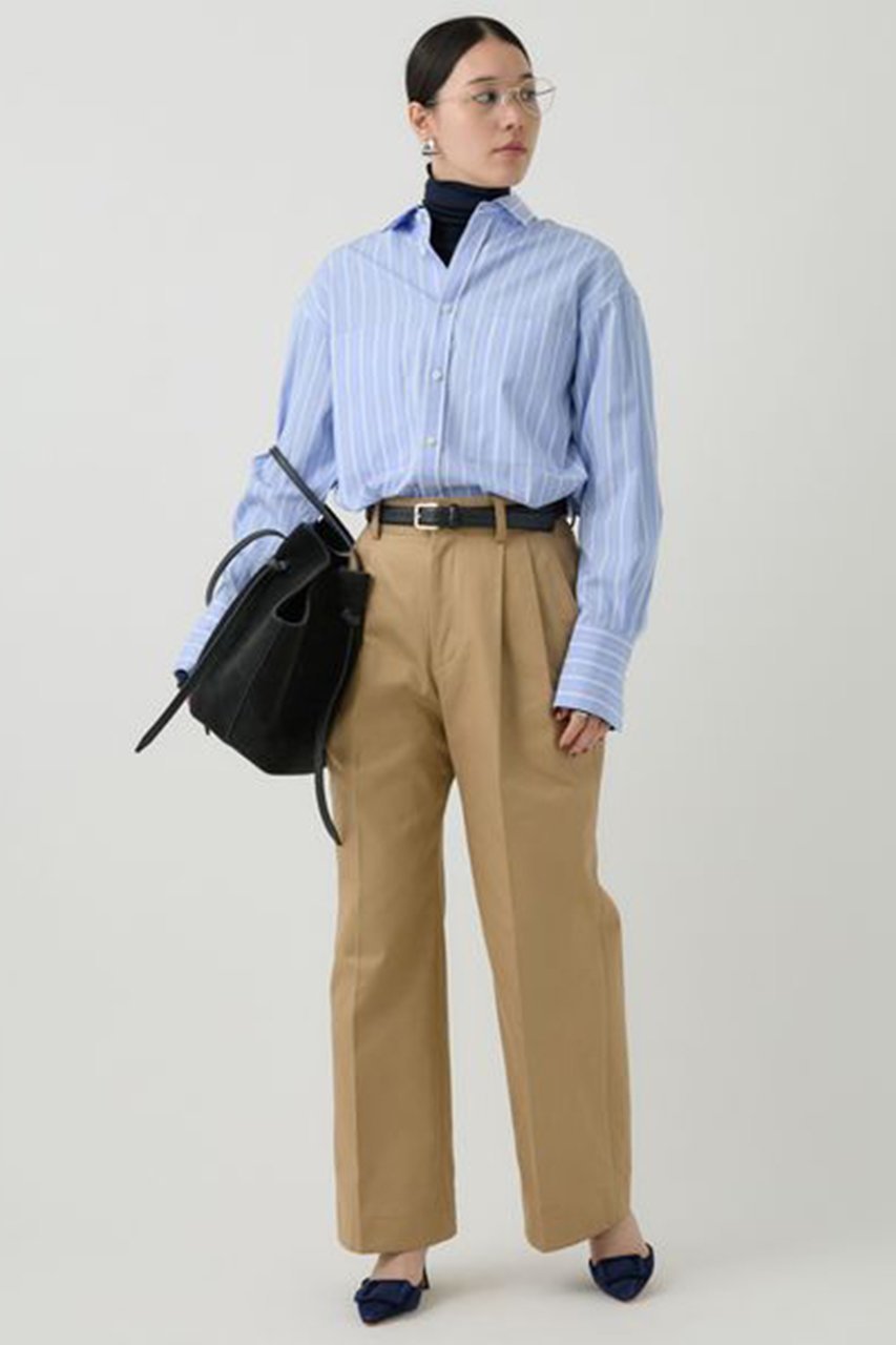 【カオス/Chaos】の2タックチーノパンツ 人気、トレンドファッション・服の通販 founy(ファニー) 　ファッション　Fashion　レディースファッション　Fashion for Women　パンツ　Pants & Trousers　おすすめ　Recommended / Our Picks　アクリル　Acrylic Material　コーティング　Coating, Coated Finish　ストレート　Straight, Straight Cut　センター　Center, Center Line　ツイル　Twist, Twisted Detail　ドレス　Dress, One-Piece　フロント　Front, Front Design　レース　Lace, Lace Fabric　エレガント 上品　Elegant　other-8|ID: prp329100004302123 ipo3291000000032918309